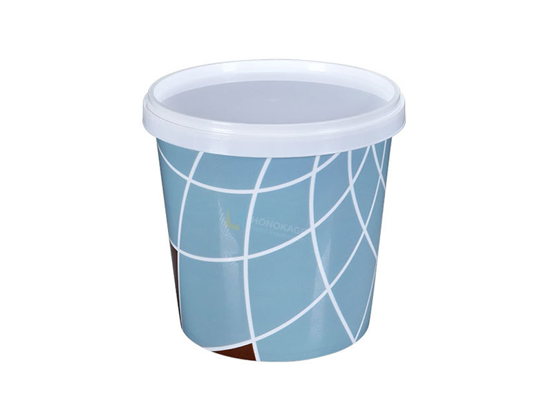 24oz Round Plastic IML Ice Cream Container - 翻译中...