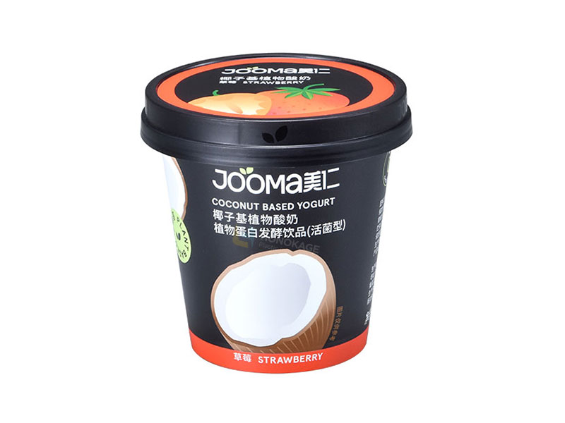 100g Round IML Plastic Yogurt Cup With Lid And Spoon - 翻译中...