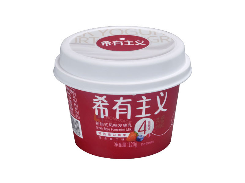 118g IML Plastic Yogurt Cup With Lid And Spoon - 翻译中...