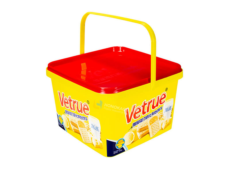 2.5l IML Flexo Printing Biscuit Container With Single Handle - 翻译中...