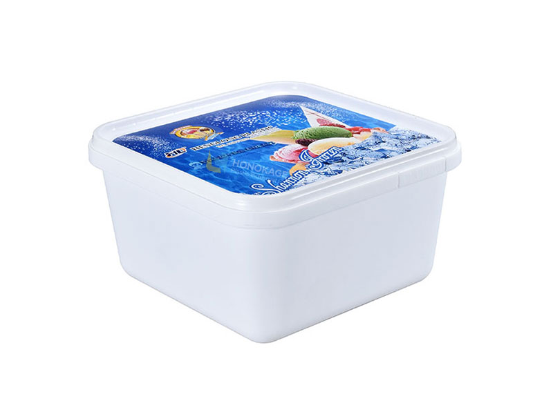 1l Square Plastic Ice Cream Container - 翻译中...