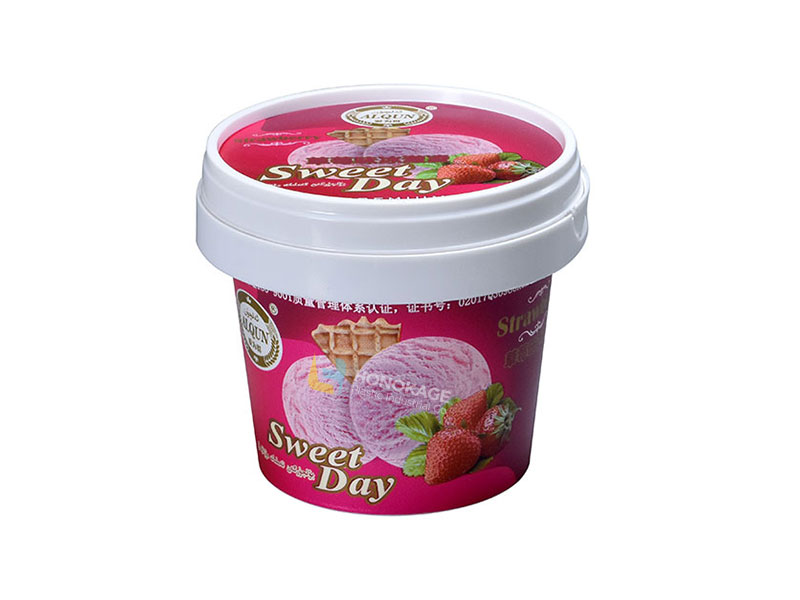 125ml IML Plastic Ice Cream Container With Spoon - 翻译中...