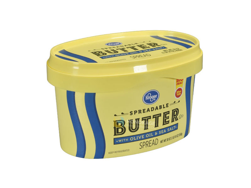 30oz Oval Plastic IML Margarine Container - 翻译中...