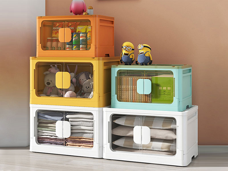 Plastic Storage Cabinet With Doors For Cloth - 翻译中...